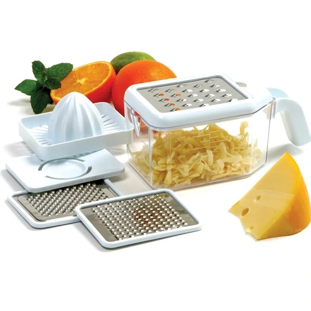Norpro 6-in-1 Multi-Grater with Juicer & Storage Container – Stainless Steel